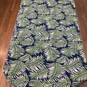 Florida Marketplace RectangularCotton Tablecloth Botanical Palm Leaves 75x60